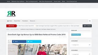 DoorDash Sign Up Bonus for Drivers Up to $800-Best Promo Code 2019