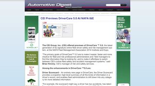 CEI Previews DriverCare 5.0 at NAFA I&E — Automotive Digest
