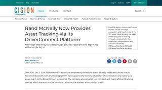 Rand McNally Now Provides Asset Tracking via its DriverConnect ...