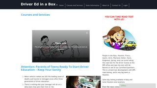 Parent Taught Drivers Education Course - Virtual ... - Driver Ed In A Box