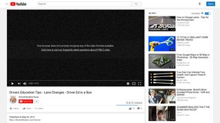 Drivers Education Tips - Lane Changes - Driver Ed in a Box - YouTube
