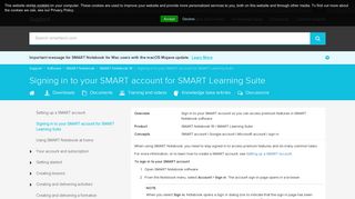 Signing in to your SMART account for SMART Learning Suite ...