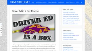 Driver Ed in a Box Review | Drivers Ed Reviews - Drive-Safely.net