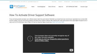 How To Activate Driver Support Software | Driver Support