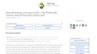 www.drivesavvy.com pay my bill – Pay Phillips 66, Conoco and 76 ...