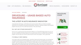 DriveSure - Usage Based Auto Insurance - Sun Coast Insurance