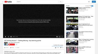 LDC driving lesson 1 - Getting Moving - key learning points - YouTube