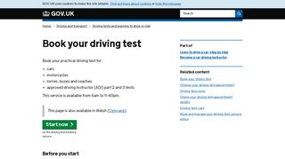 Book your driving test - GOV.UK