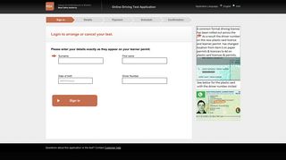 Driving Test Application - Full Licence - Apply Online