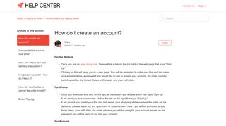 How do I create an account? – Drizly