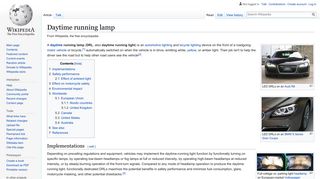 Daytime running lamp - Wikipedia