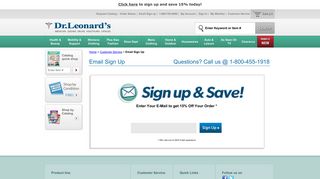 DrLeonards.com | Email Sign Up - Dr. Leonard's