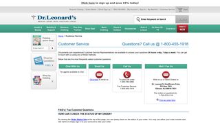 DrLeonards.com | Customer Service