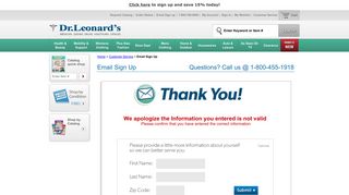 DrLeonards.com | Email Sign Up - Dr. Leonard's