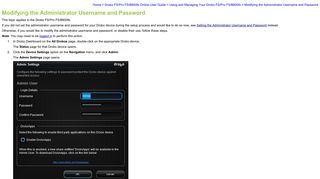 Modifying the Administrator Username and Password for the Drobo FS ...