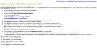 Setting the Administrator Username and Password - Drobo