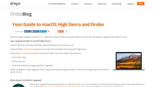 Your Guide to macOS High Sierra and Drobo | Drobo
