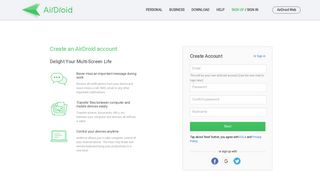 Sign up | AirDroid