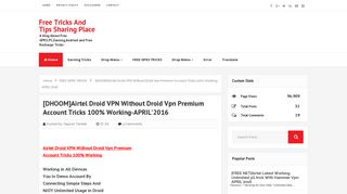 [DHOOM]Airtel Droid VPN Without Droid Vpn Premium Account Tricks ...