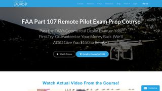 FAA Remote Pilot Exam Prep Course | Drone Launch Academy, LLC
