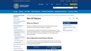 Part 107 Waivers - Federal Aviation Administration