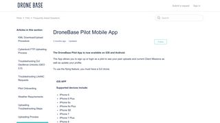 DroneBase Pilot Mobile App – Pilots