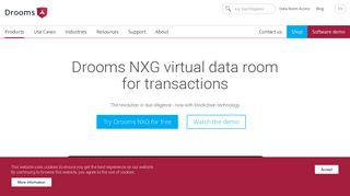 Drooms NXG Data RoomDue diligence