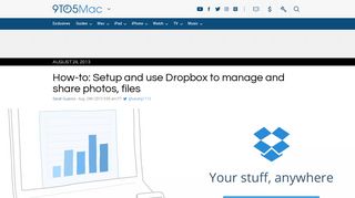 How-to: Setup and use Dropbox to manage and share photos, files ...