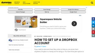 How to Set Up a Dropbox Account - dummies
