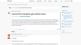 Cannot link to Dropbox, get a blank screen. | Adobe Community ...
