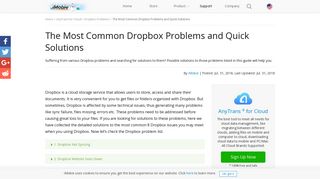 8 Common Dropbox Problems and Quick Fixes [Update] - iMobie