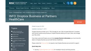 INFO: Dropbox Business at Partners HealthCare | Research ...