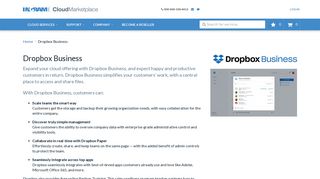Dropbox Business - Cloud Marketplace