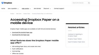 Accessing Dropbox Paper on a mobile device – Dropbox Help