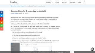 Common Fixes for Dropbox App on Android - FonePaw