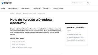 How do I create a Dropbox account? – Dropbox Help