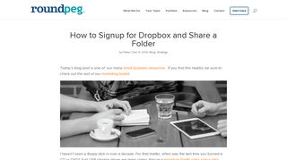 How to Signup for Dropbox and Share a Folder | Web Apps - Roundpeg