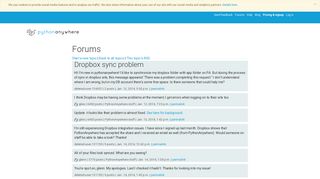 Dropbox sync problem : Forums : PythonAnywhere