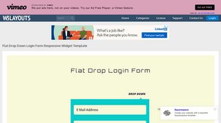 Flat Drop Down Login Form Responsive Widget Template by ...
