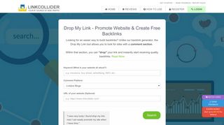 Drop My Link - Promote Website & Create Free Backlinks - LinkCollider