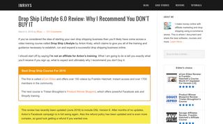 Drop Ship Lifestyle Review: Why I Recommend You DON'T BUY IT