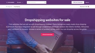 Buy Dropshipping Websites for Sale | Exchange by Shopify
