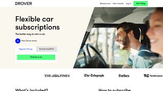 Drover: Flexible Car Subscriptions - A New Way To Get A Car
