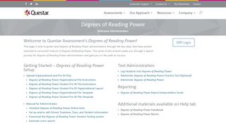 Degrees of Reading Power Administrators | Questar Assessment