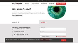 Vision Express - My Vision Express - Login