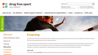 E-learning - Drugfree Sport NZ