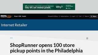 ShopRunner opens 100 store pickup points in the Philadelphia area