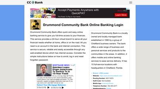 Drummond Community Bank Online Banking Login - CC Bank