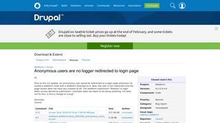 Anonymous users are no logger redirected to login page ... - Drupal