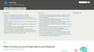 What to do when you can no longer login to your Drupal site | Riff Blog